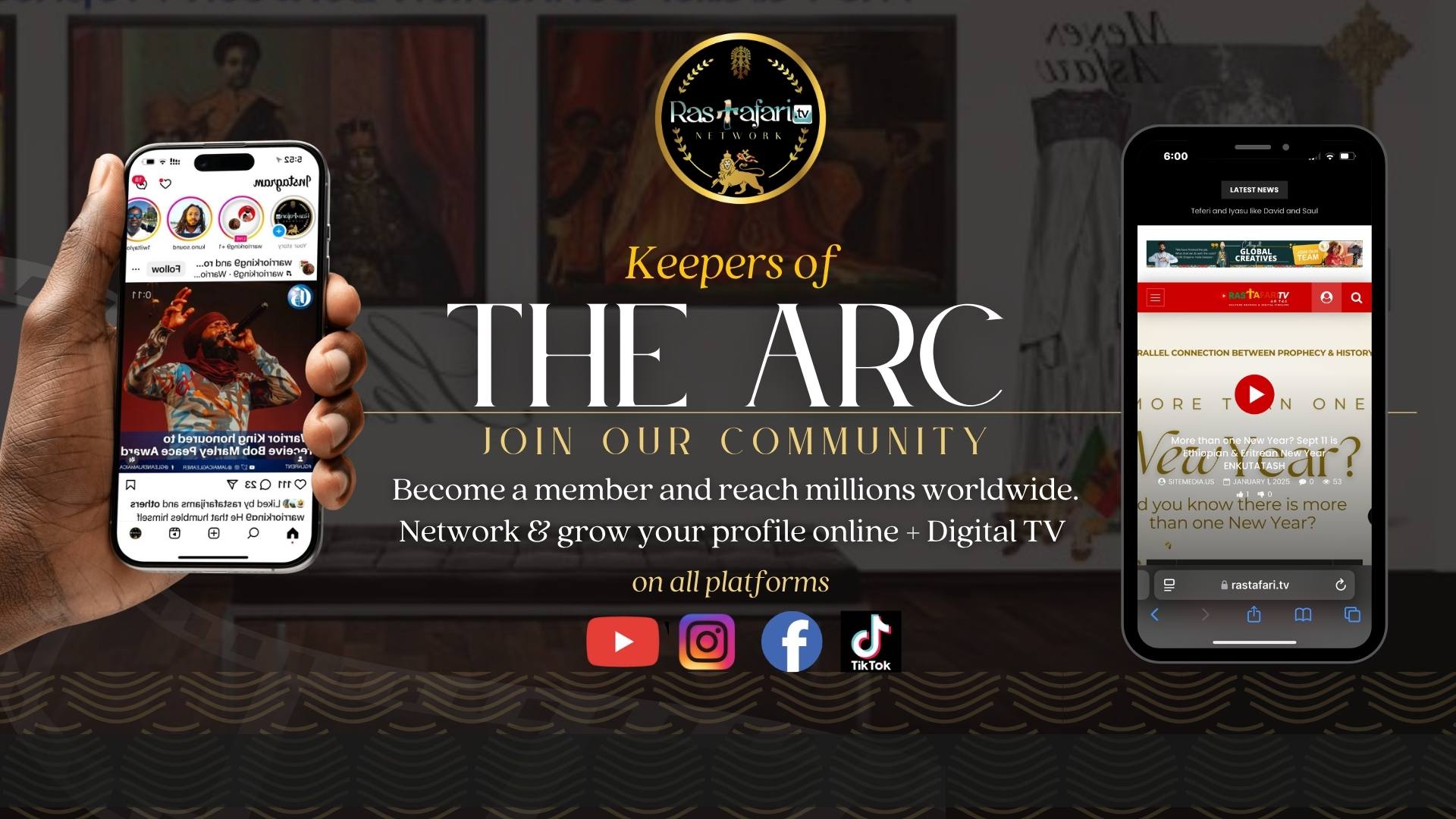 Official Rastafari TV Network Join Keepers of the ARC Header